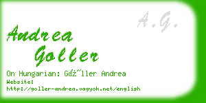 andrea goller business card